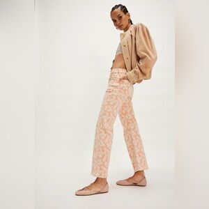 Free People Mother Rambler Jeans in Coral Reef